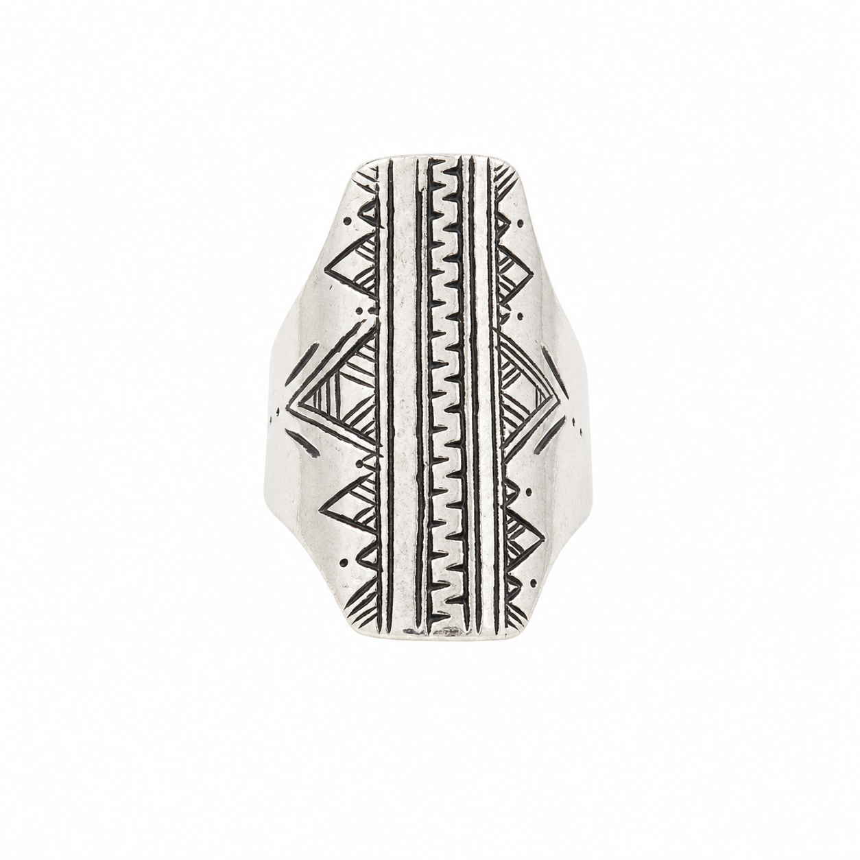 Amazigh Silver Ring - Berber Tuareg Tribal Sterling Ring