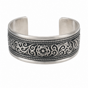 Antique Berber Silver Cuff Bracelet: Jewish Tribal Jewelry, 1950s Mogador (Essaouira)