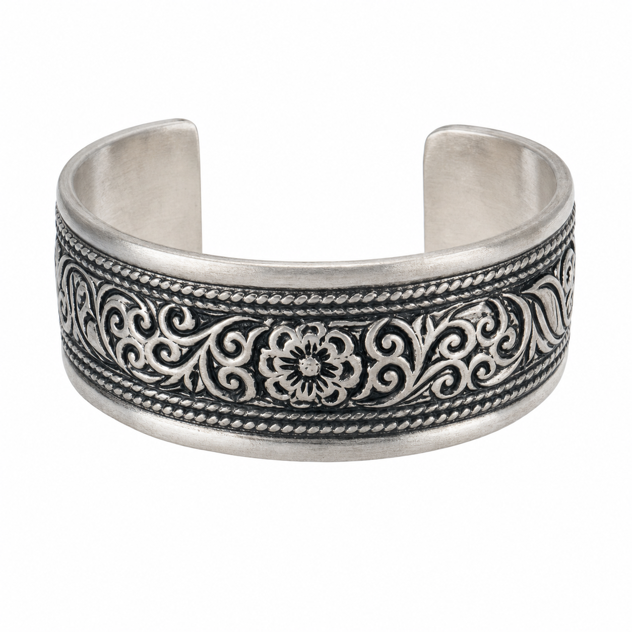 Antique Berber Silver Cuff Bracelet: Jewish Tribal Jewelry, 1950s Mogador (Essaouira)