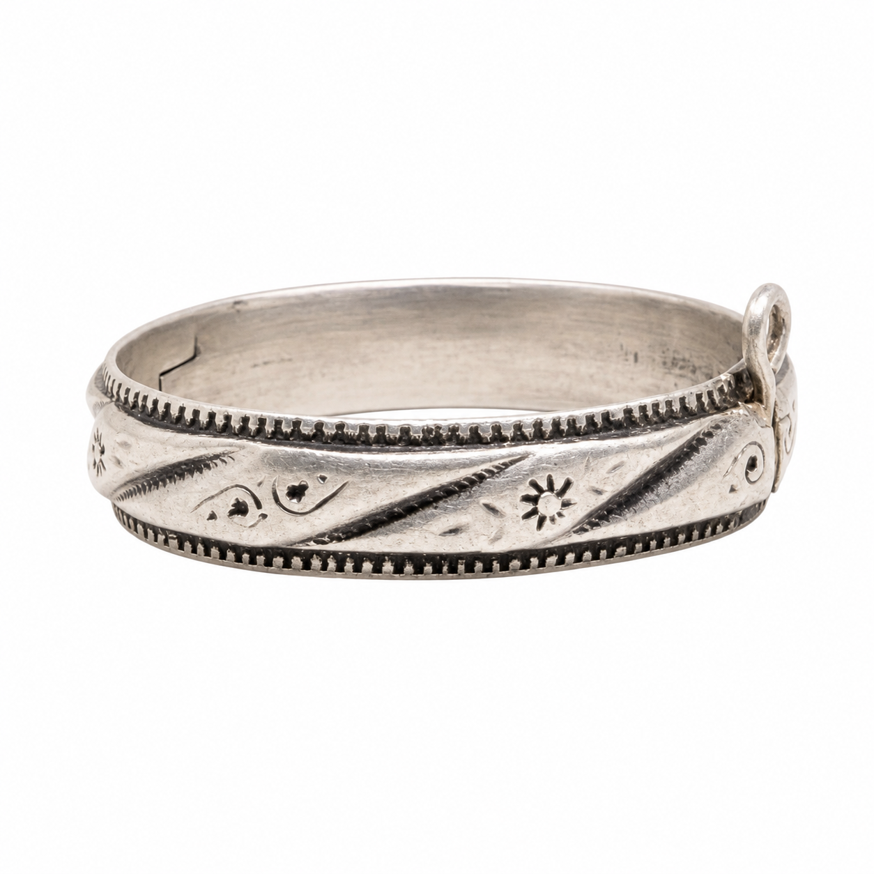 Antique Heavy Berber Silver Cuff Bangle