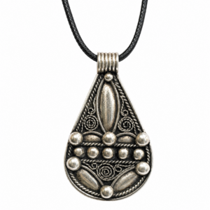 Berber Amulet Sterling Silver Pendant Necklace: Tuareg Cross