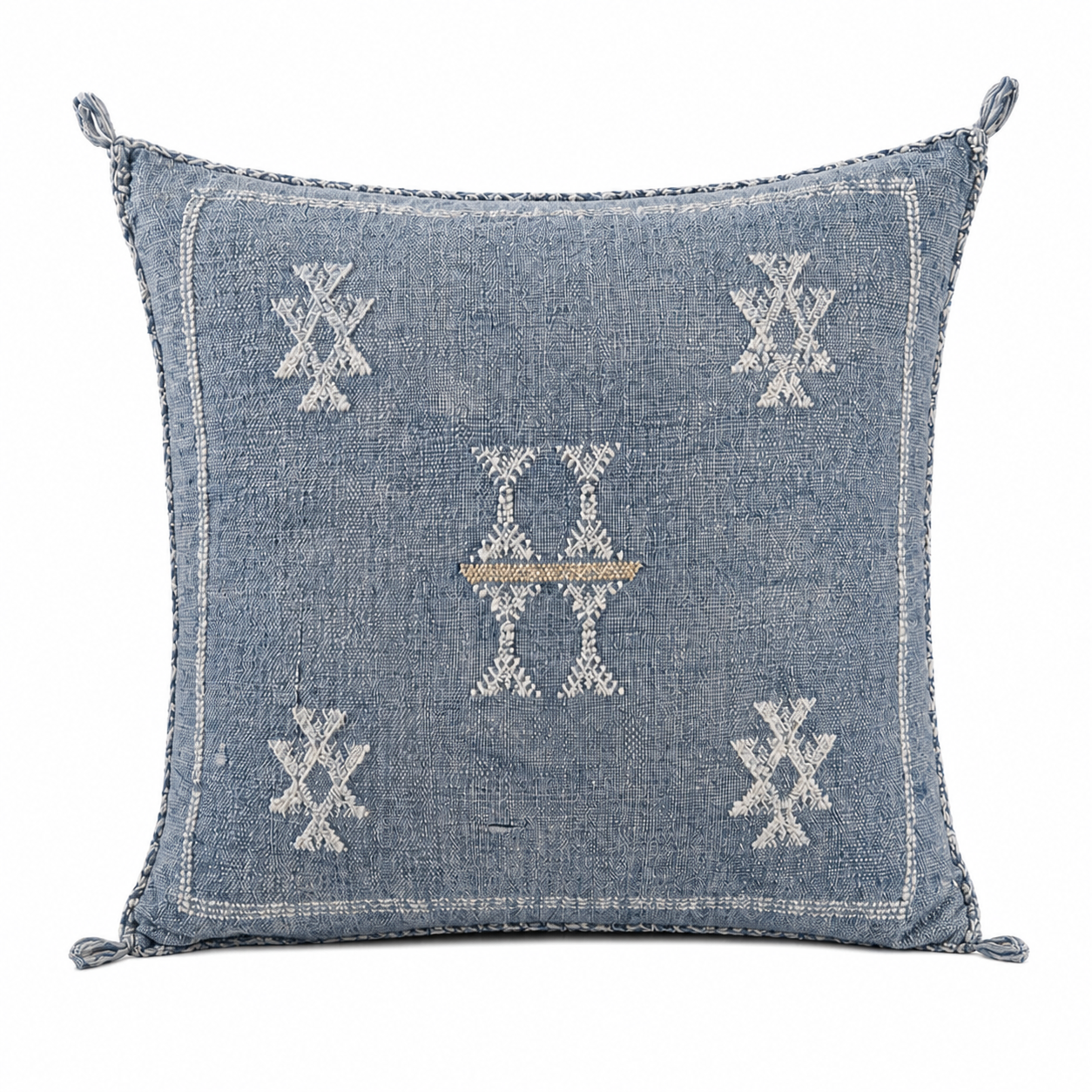 Berber Cactus Silk Cover 20x20 Blue Jeans Pillow