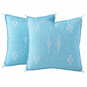 Berber Cactus Silk Cover 20×20 Blue Sky Pillow