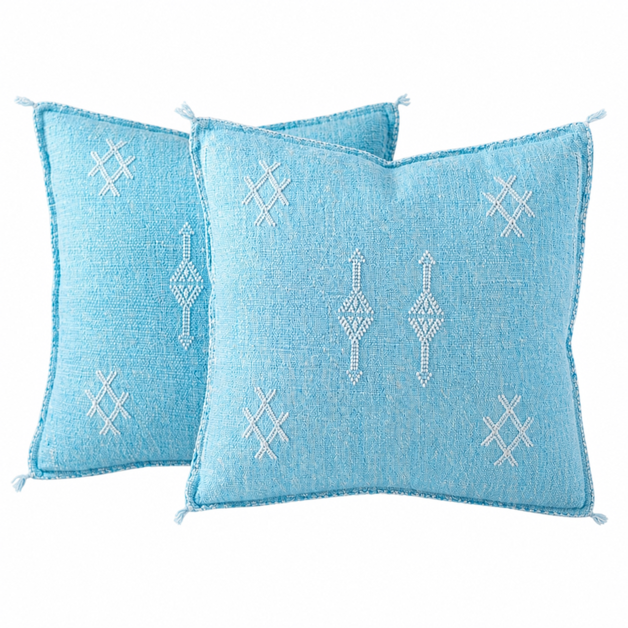 Berber Cactus Silk Cover 20x20 Blue Sky Pillow