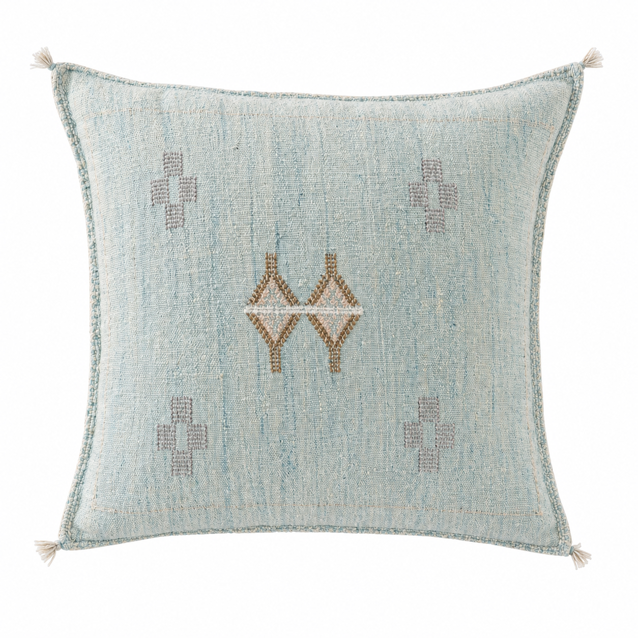 Berber Cactus Silk Cover 20x20 Blue Sky Pillow