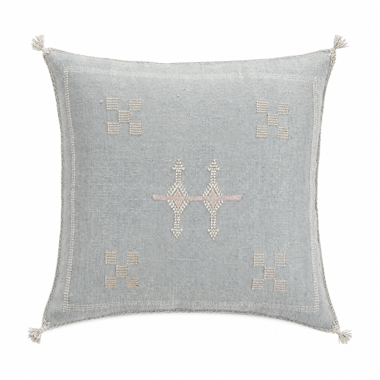 Berber Cactus Silk Cover 20x20 Ice Blue Pillow