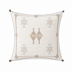 Berber Cactus Silk Cover 20×20 White Sabra Pillow