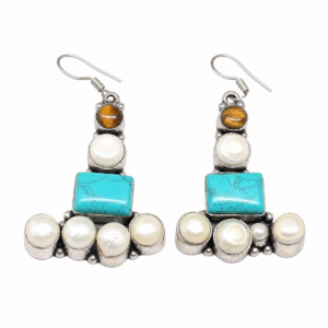 Berber Earrings: Silver Plated African Boho Jewelry