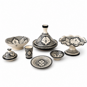 Berber Geometric Ceramic Piece – Berber Pattern Kitchen Piece