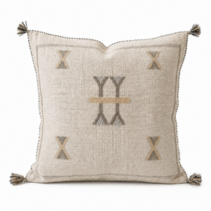 Berber Gray Cactus Silk Handmade Sabra Cushion Pillow