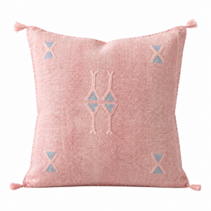 Berber Handmade cactus silk cushion case Pink Pillow