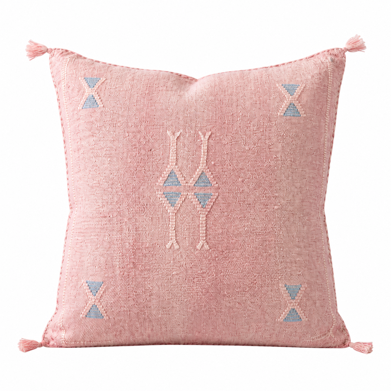 Berber Handmade cactus silk cushion case Pink Pillow