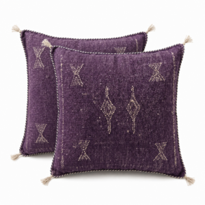 Berber Lavender Handmade cactus silk cushion case Pillow