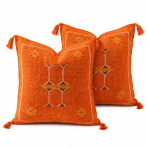 Berber Orange Cactus Pillow