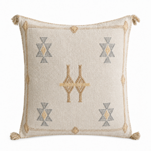 Berber Silver Cactus Silk Handmade Sabra Cushion Pillow