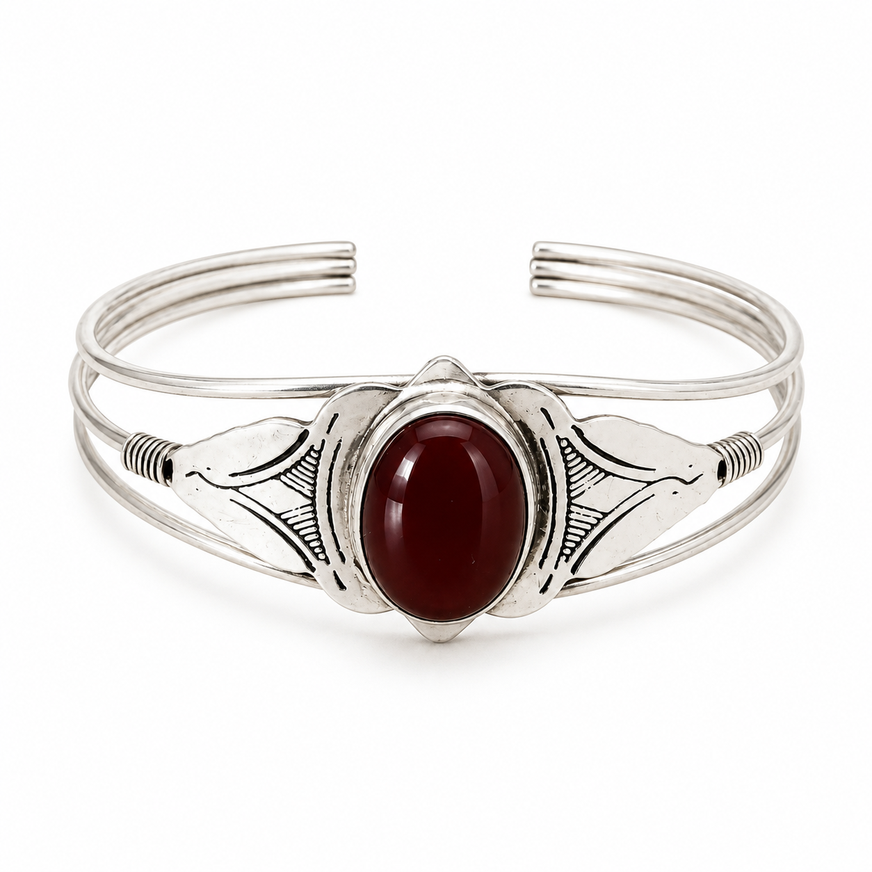 Berber Silver Geometric Bracelet – Amazigh Jewelry with Character
