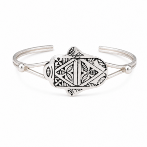 Berber Silver Geometric Bracelet – Moroccan Accent for Daily Wear