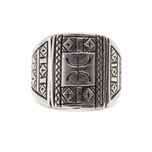 Berber Silver Ring: Handmade Sterling Silver Yaz Symbol – Boho Tribal Jewelry
