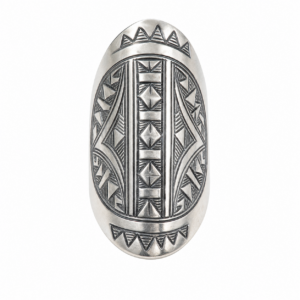 Berber Sterling Silver Ring: Engraved Tuareg Tribal Jewelry, Size 10 US