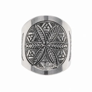 Berber Sterling Silver Ring: Handmade Engraved Tribal Jewelry, 925 Marijuana