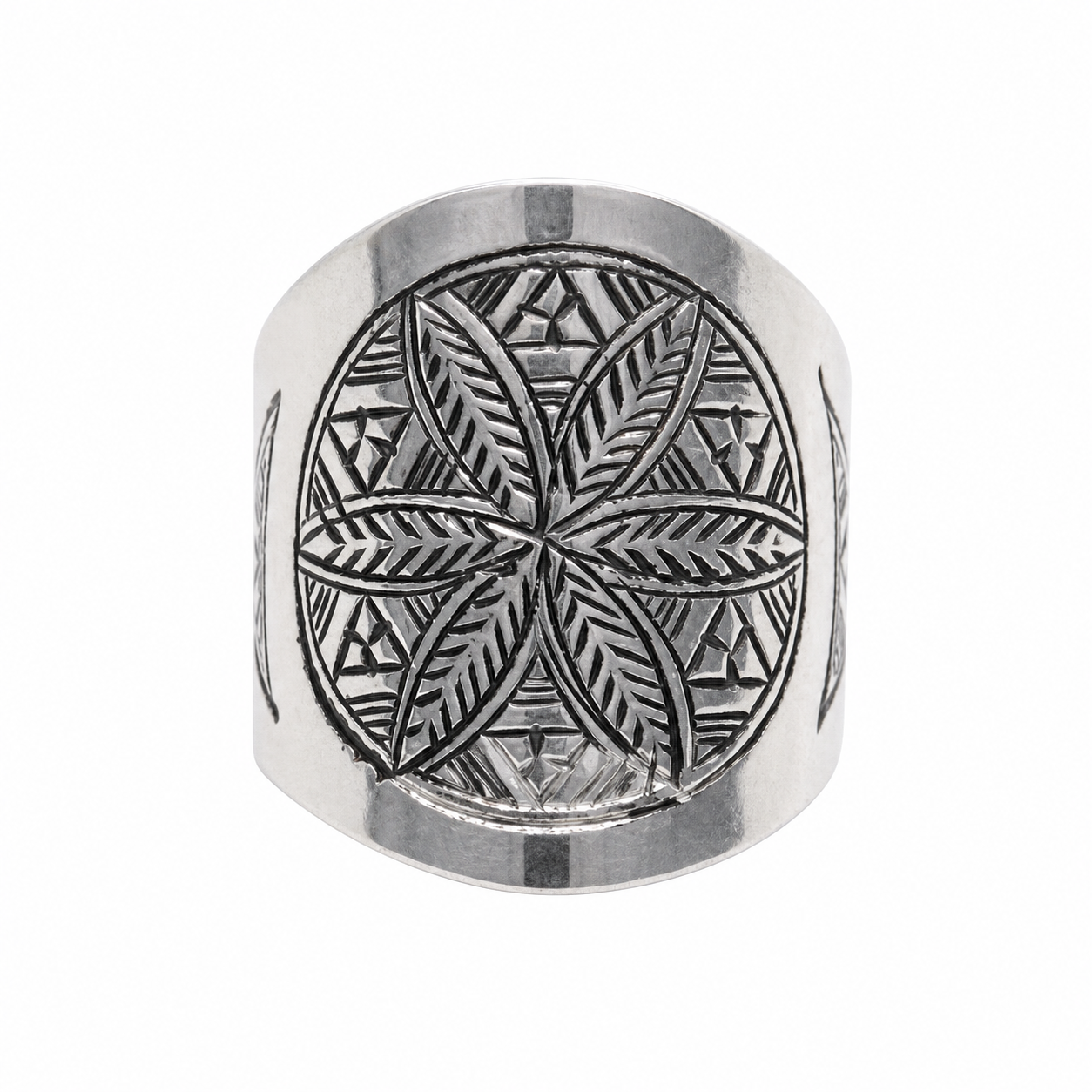 Berber Sterling Silver Ring: Handmade Engraved Tribal Jewelry, 925 Marijuana