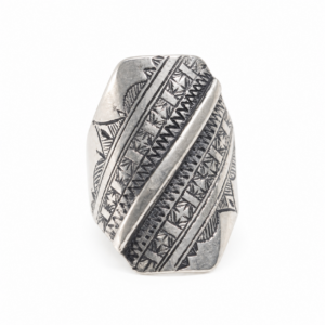 Berber Sterling Silver Ring: Handmade Engraved Tribal Jewelry, African Tuareg Ring