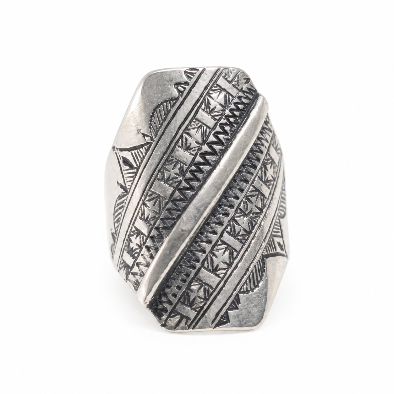Berber Sterling Silver Ring: Handmade Engraved Tribal Jewelry, African Tuareg Ring