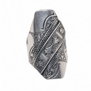 Berber Sterling Silver Ring: Handmade Tuareg Tribal Jewelry, Size 8