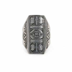 Berber Sterling Silver Ring: Tuareg Ethnic Boho Amazigh Engraved Tuareg Tribal Jewelry