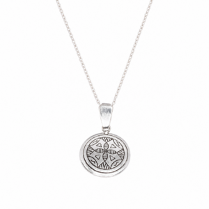 Berber Sterling Silver Tuareg Cross Fibula Necklace: Amazigh Jewelry