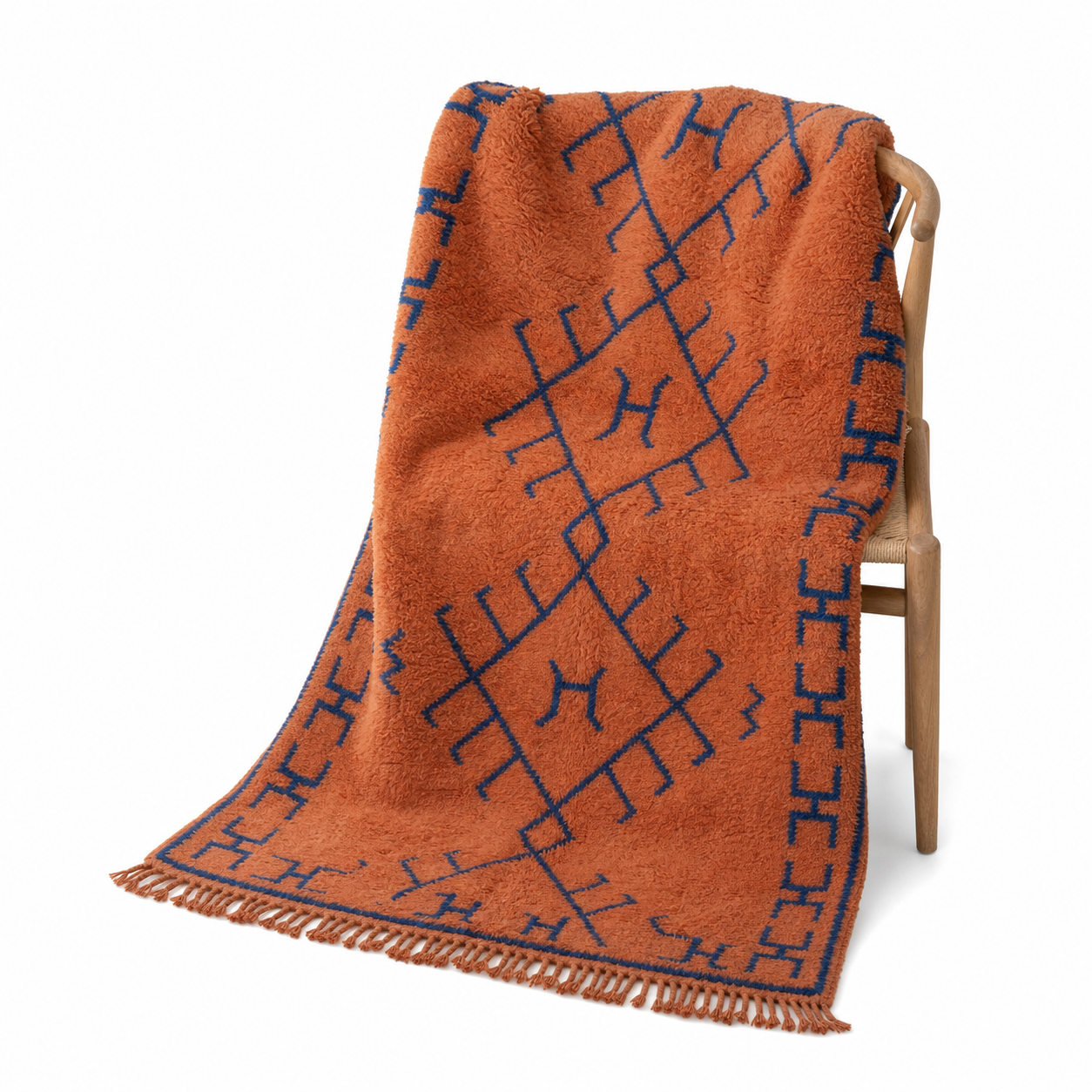 Berber Terracotta Beni ourain Rug
