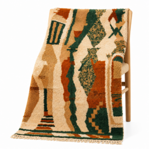 Berber Terracotta Green Boujaad Rug