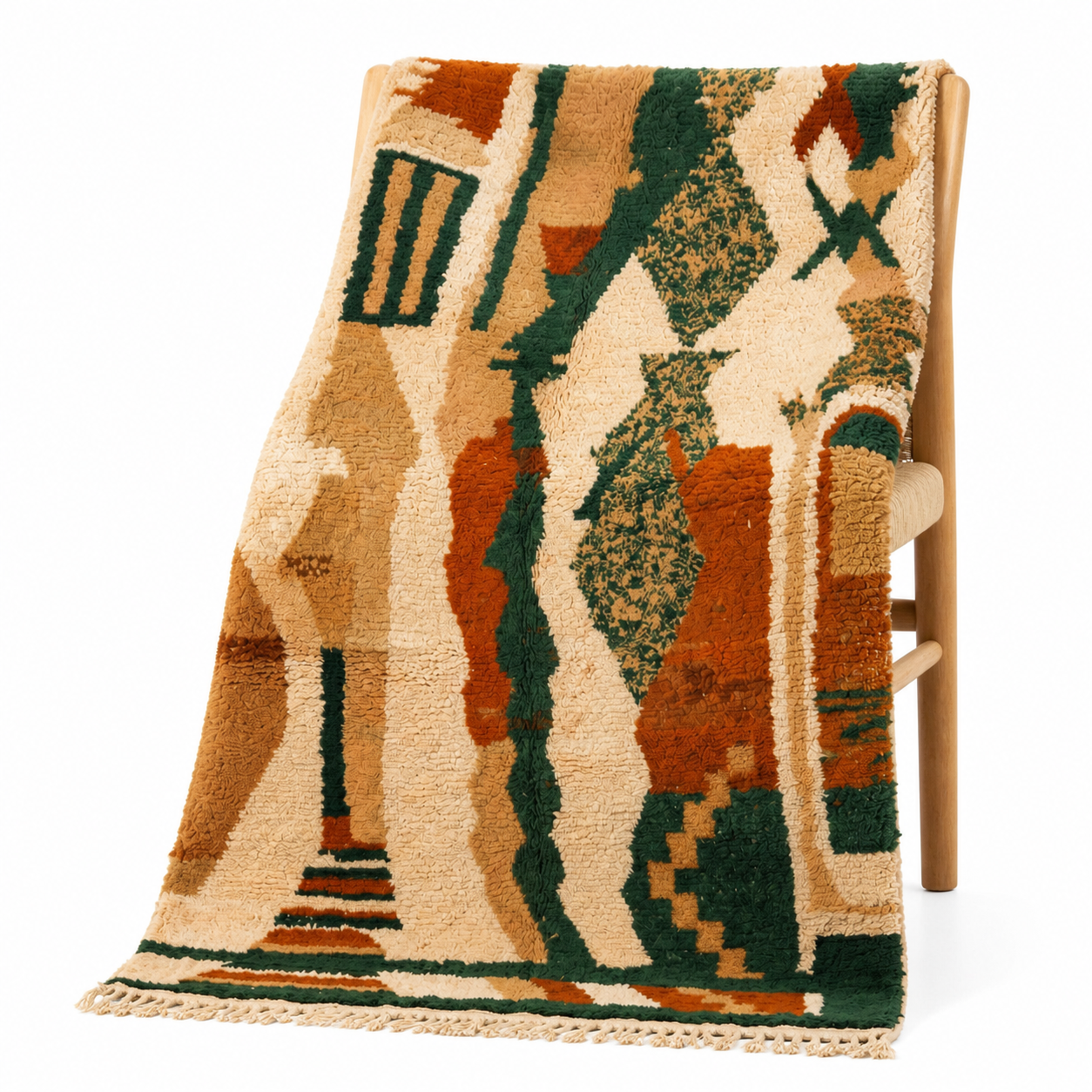 Berber Terracotta Green Boujaad Rug