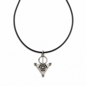 Berber Tizerzai Pendant Necklace: Tazerzit Sterling Silver Fibula, Tuareg Amazigh Jewelry