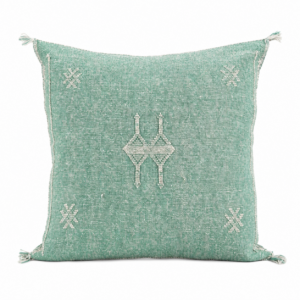Berber Verde Agua Cactus Silk Handmade Sabra Pillow