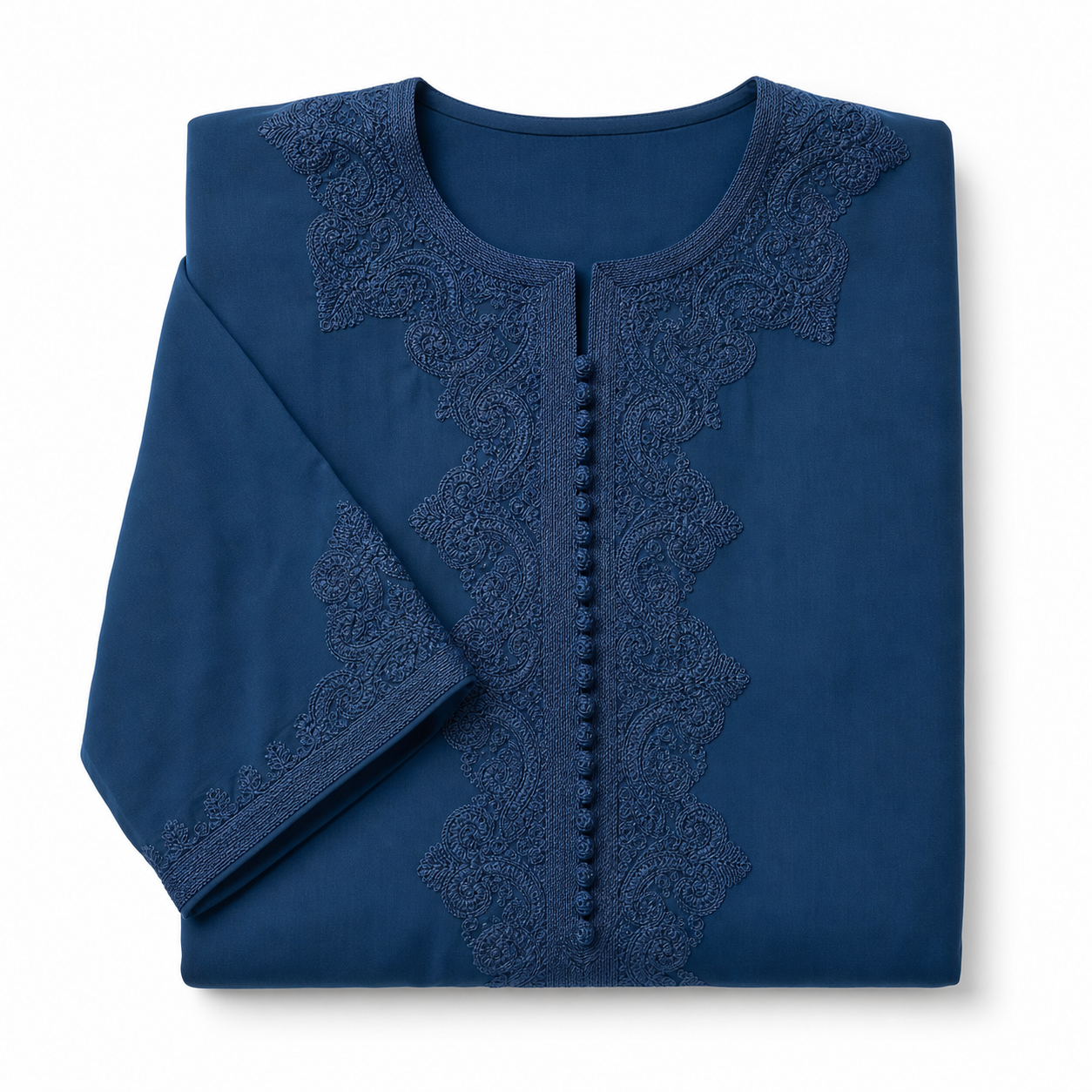 bleu Kaftan - Fluid Blue Occasion Wear