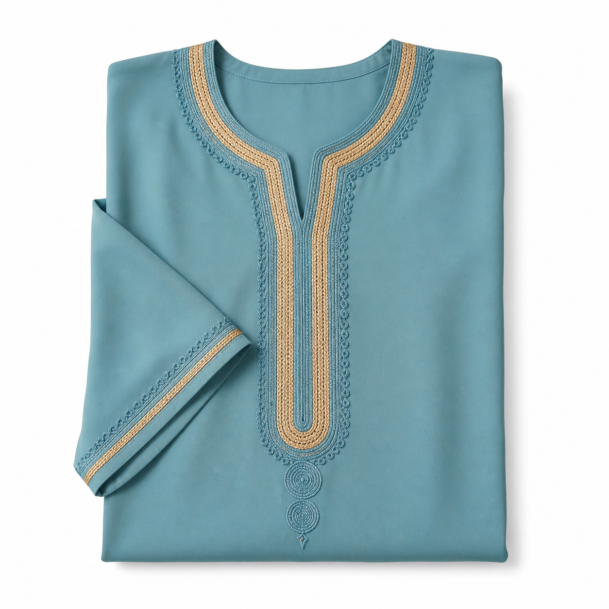 bleu Kaftan - Korean Crepe Festive Wear