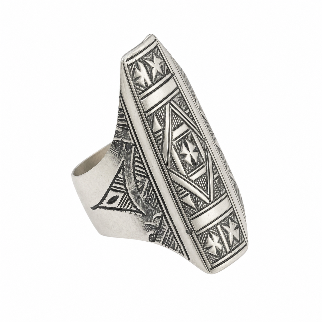 Boho Jewelry Silver Rings - Berber Tuareg Sterling Silver Tribal Ring