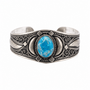 Bracelet Plated Silver Turquoise Berber Cuff Antique Handmade Adjustable Vintage African Tuareg Tribal