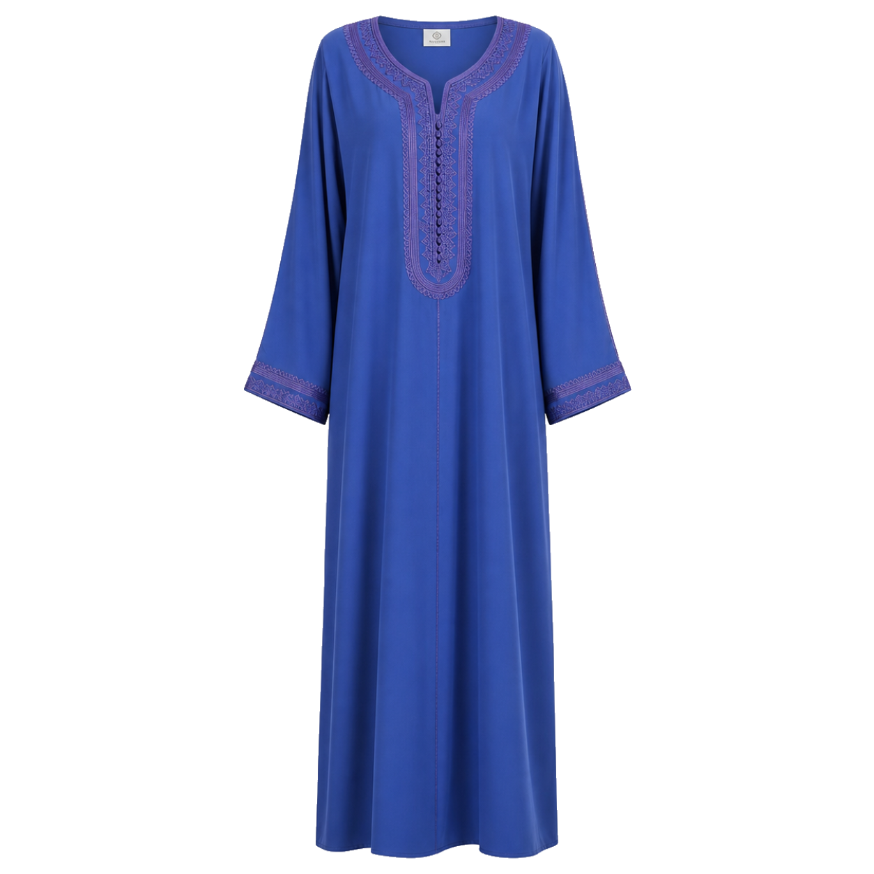 Gandoura Djellaba - Blue Embroidered Amazigh Occasion Wear