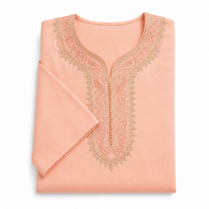 Gandoura Dress – Arabesque Embroidery Elegance