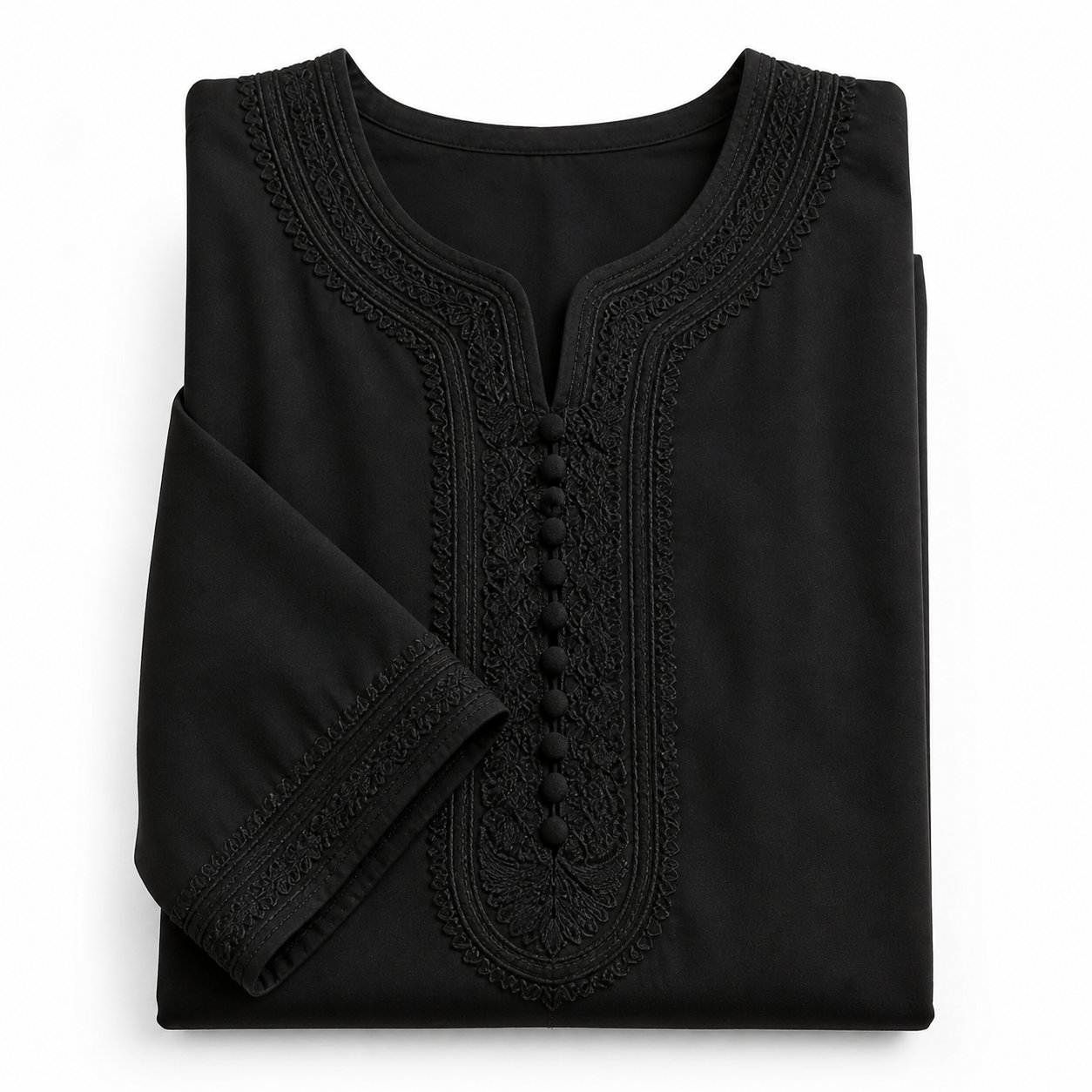 Gandoura Dress - Embroidered Comfort Style