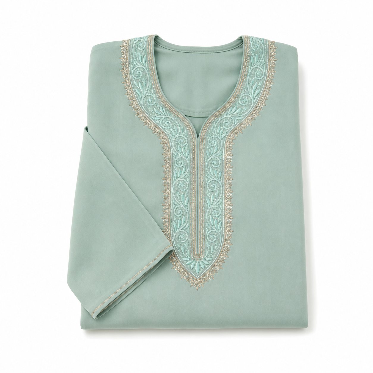Gandoura Dress - Turquoise Cultural Occasion Wear