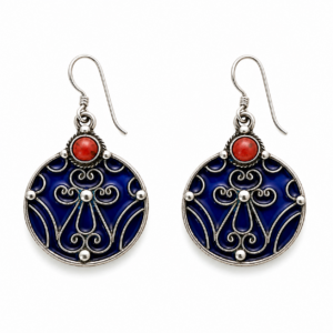 Ghnima Earrings – Amazigh Silver Heritage Jewelry