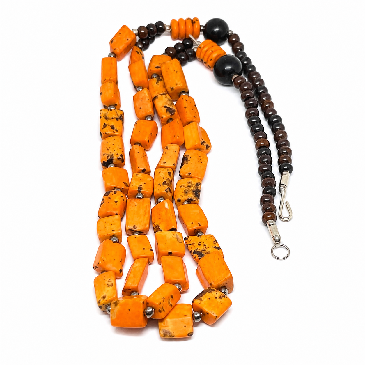 Handmade Berber Coral Necklace: Antique Mediterranean Tribal Jewelry