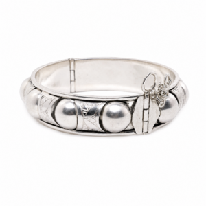 Handmade Berber Cuff: Engraved Sterling Silver Bracelet