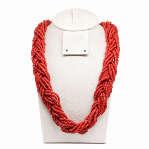 Handmade Berber Red Coral Necklace: Antique Italian Beads