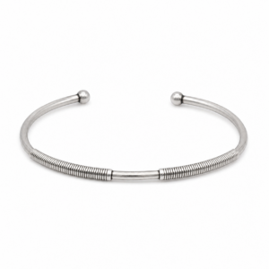 Handmade Berber Silver Cuff Bracelet: Adjustable Unisex Boho Jewelry