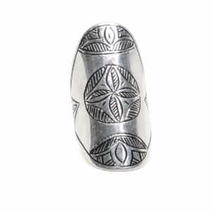 Handmade Berber Silver Ring: Tuareg Sterling African Long Engraved Tribal Ethnic Boho Jewelry