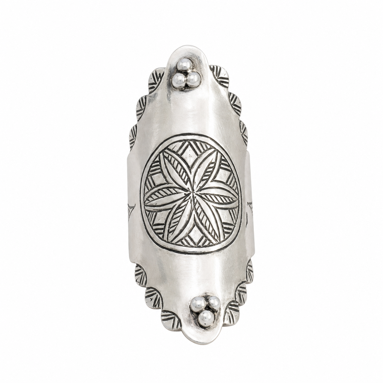 Handmade Berber Silver Ring: Tuareg Sterling African Long Engraved Tribal Ethnic Boho Jewelry